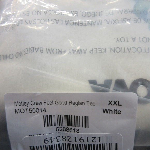 Motley Crue Mens T-Shirt Size XXL Feel Good Raglan Tee Licensed Cotton Blend New - Picture 10 of 14